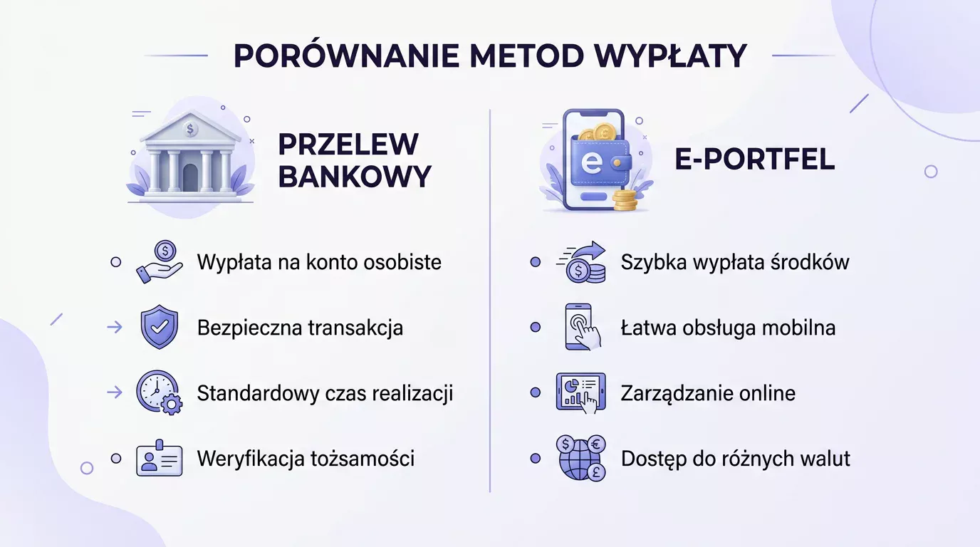 Porównanie metod wypłaty wygranej: przelew bankowy i e-portfel jako alternatywa dla BLIK