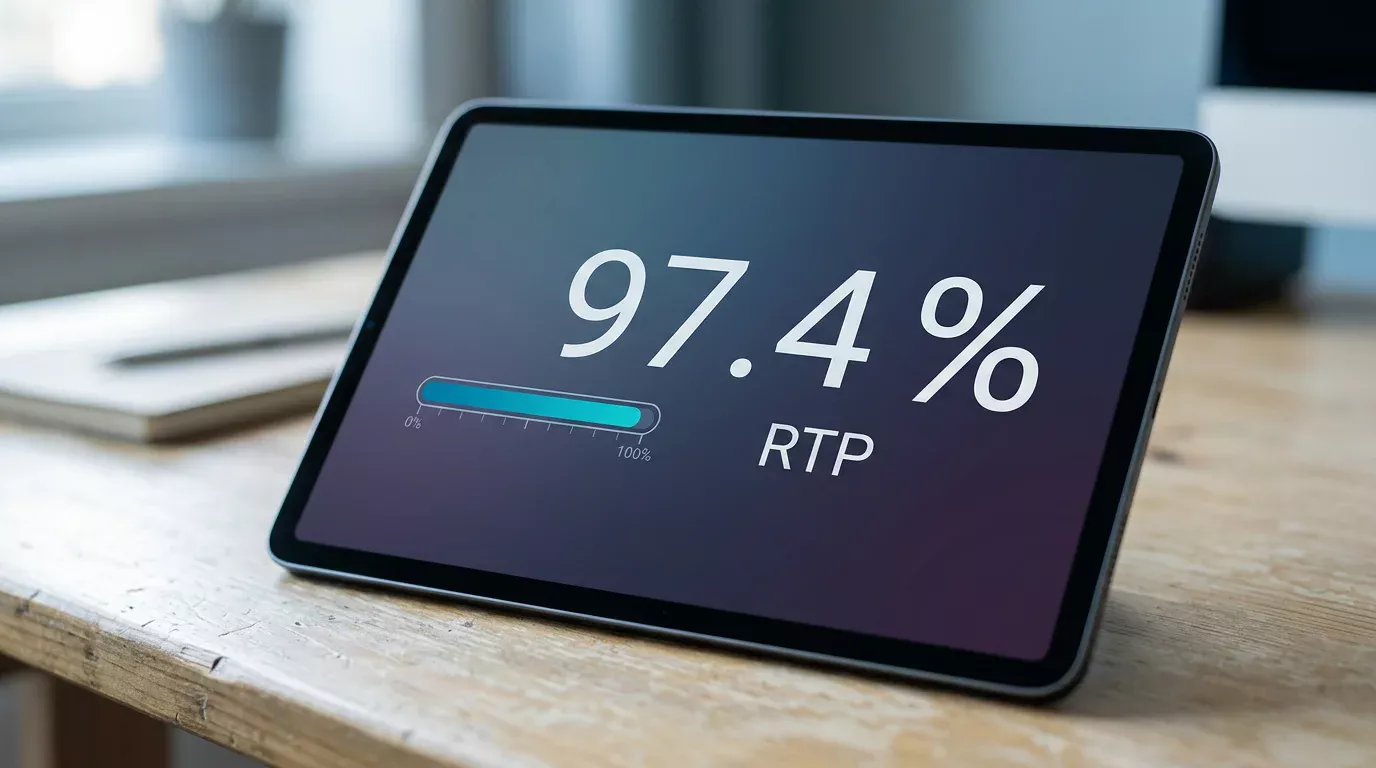 Symbol wskaźnika procentowego RTP ilustrujący zwrot dla gracza w kasynie online