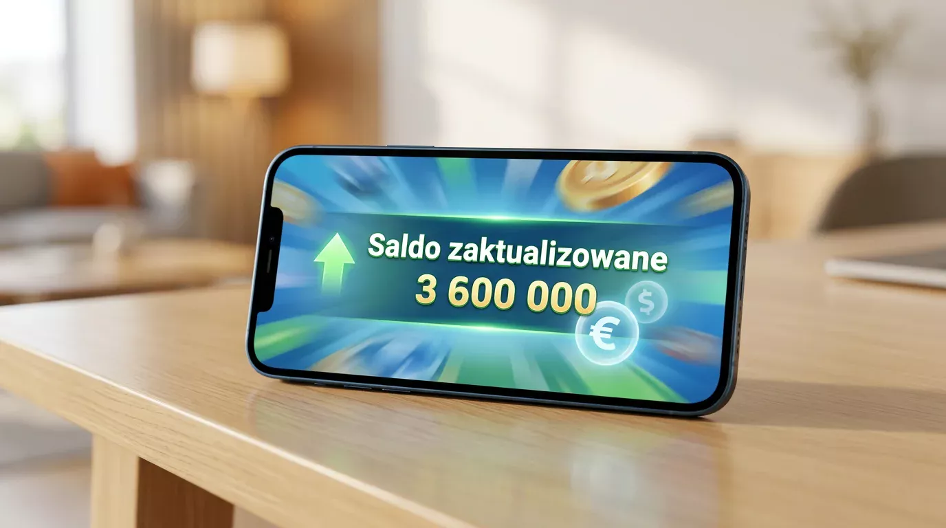 Saldo konta gracza rosnące w kilka sekund po zaksięgowaniu szybkiej wpłaty BLIK